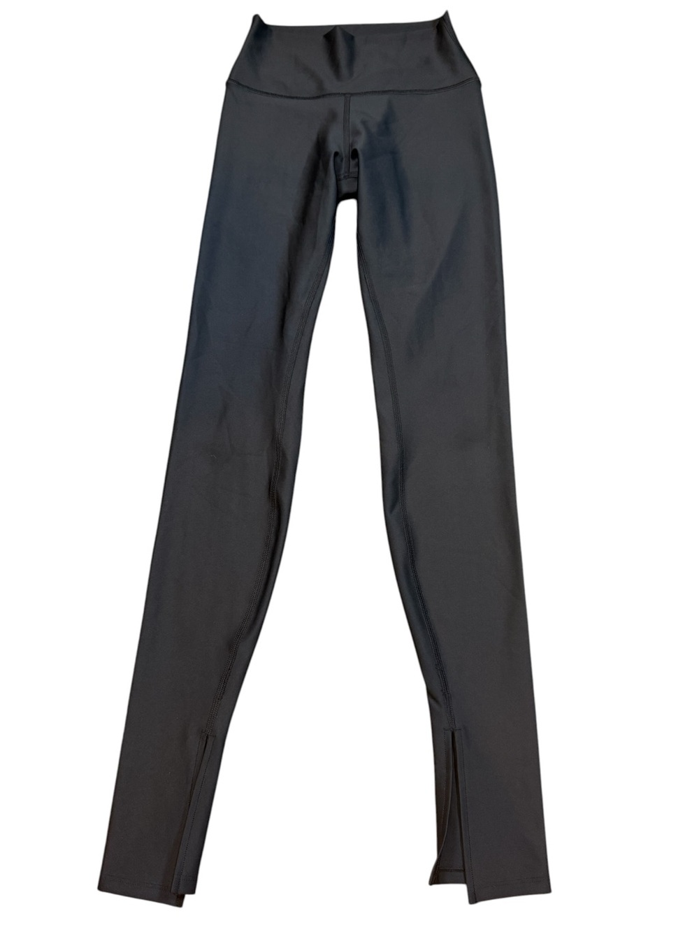 Alo Yoga Black High-Waist Split-Hem Leggings Size Small